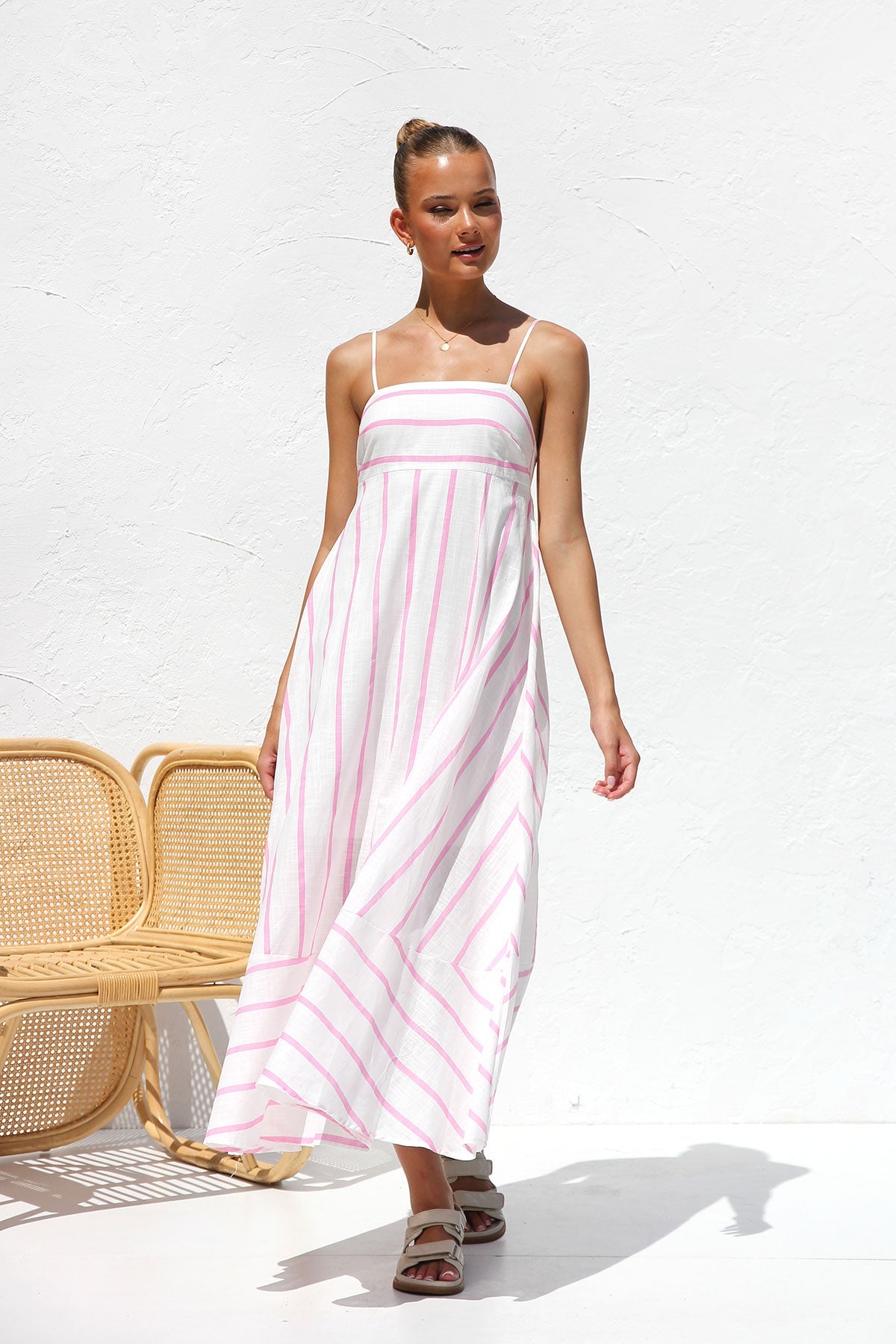 Zulu Dress PINK STRIPE