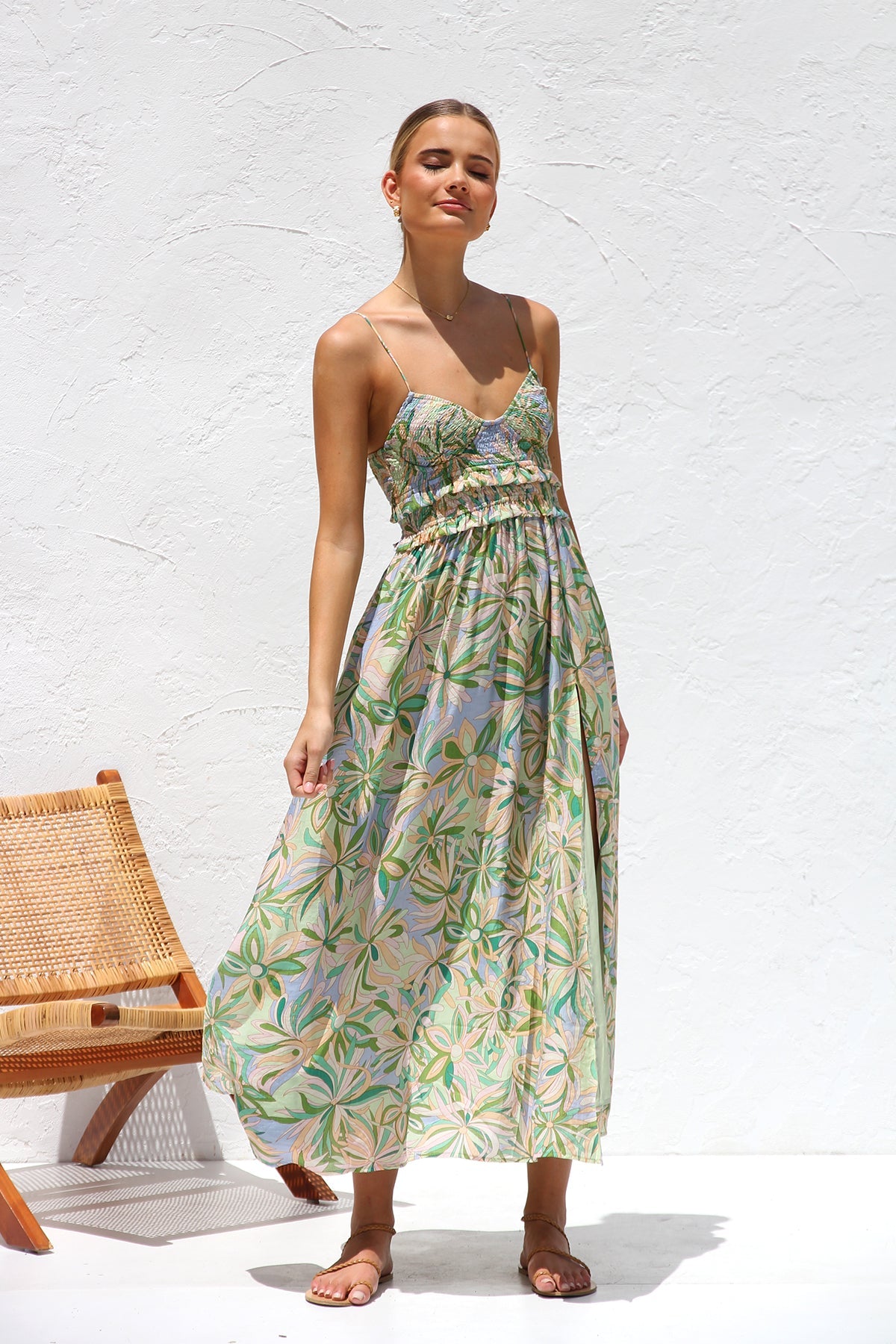 Annalise Dress FLORAL GREEN