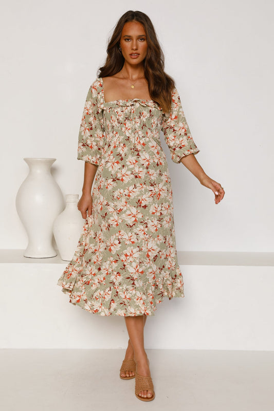 Neve Dress SAGE FLORAL