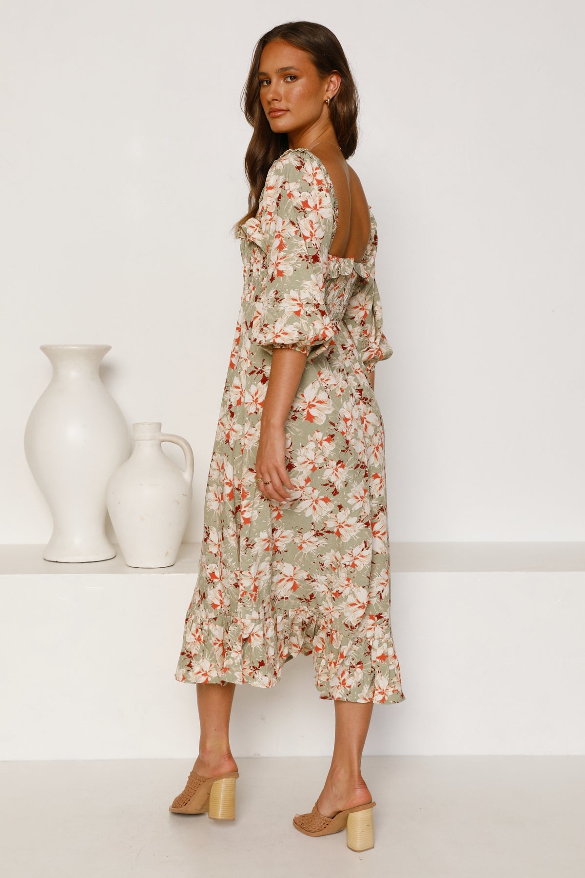 Neve Dress SAGE FLORAL