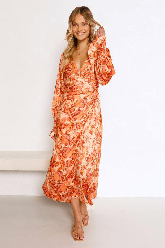 Tiarna Dress ORANGE FLORAL